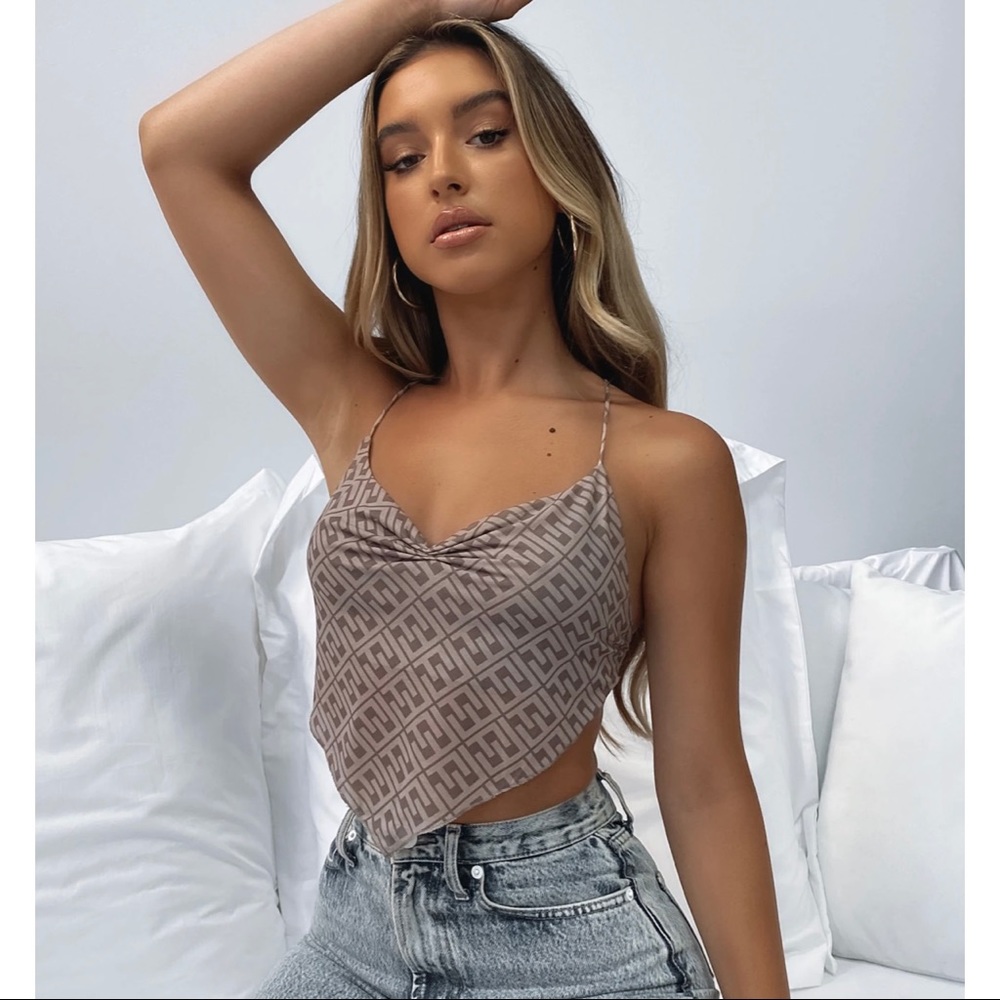 White Fox Boutique For Real Crop Top Lilac Tie dye